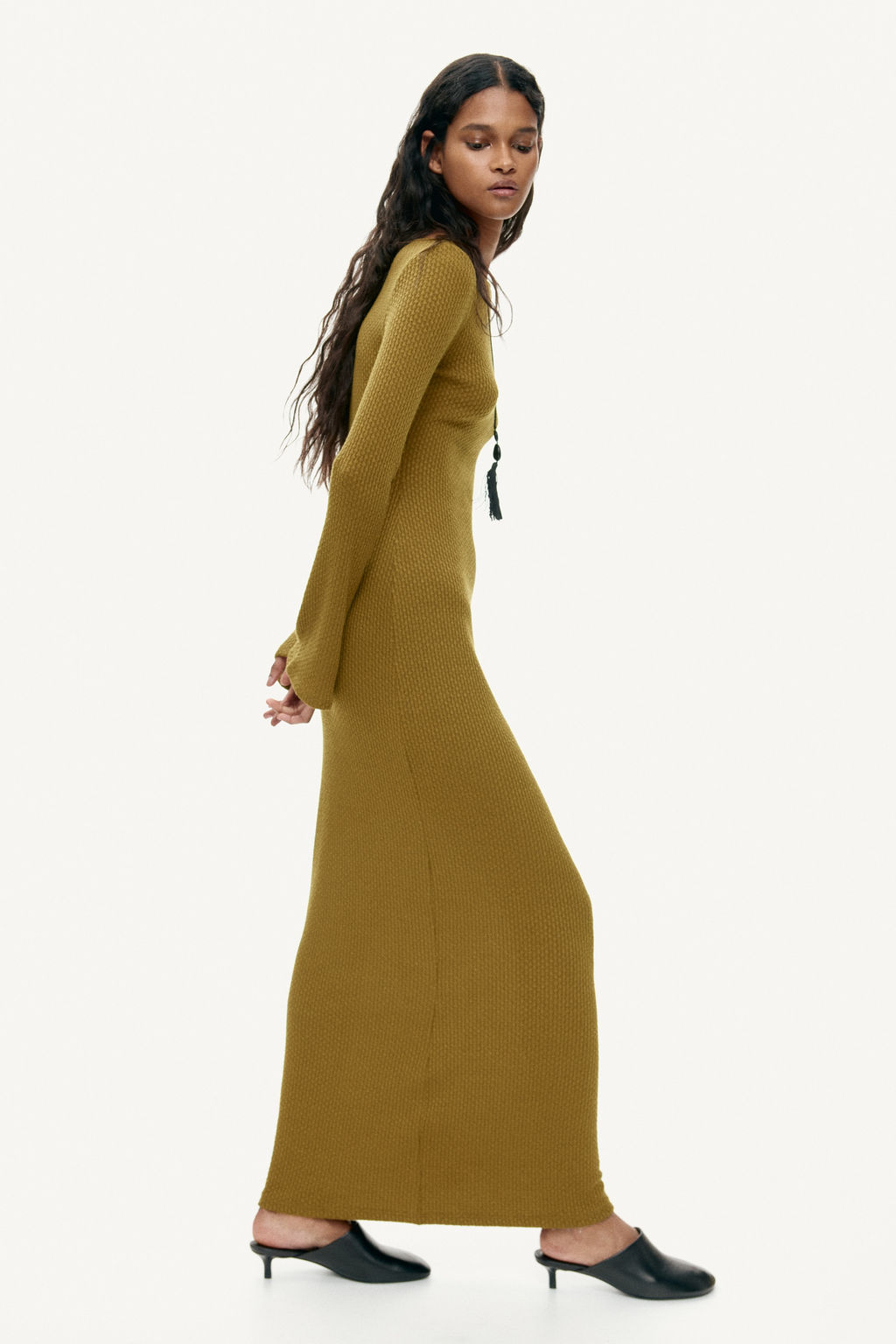 Maxivestido en punto texturizado - H&m фото 4