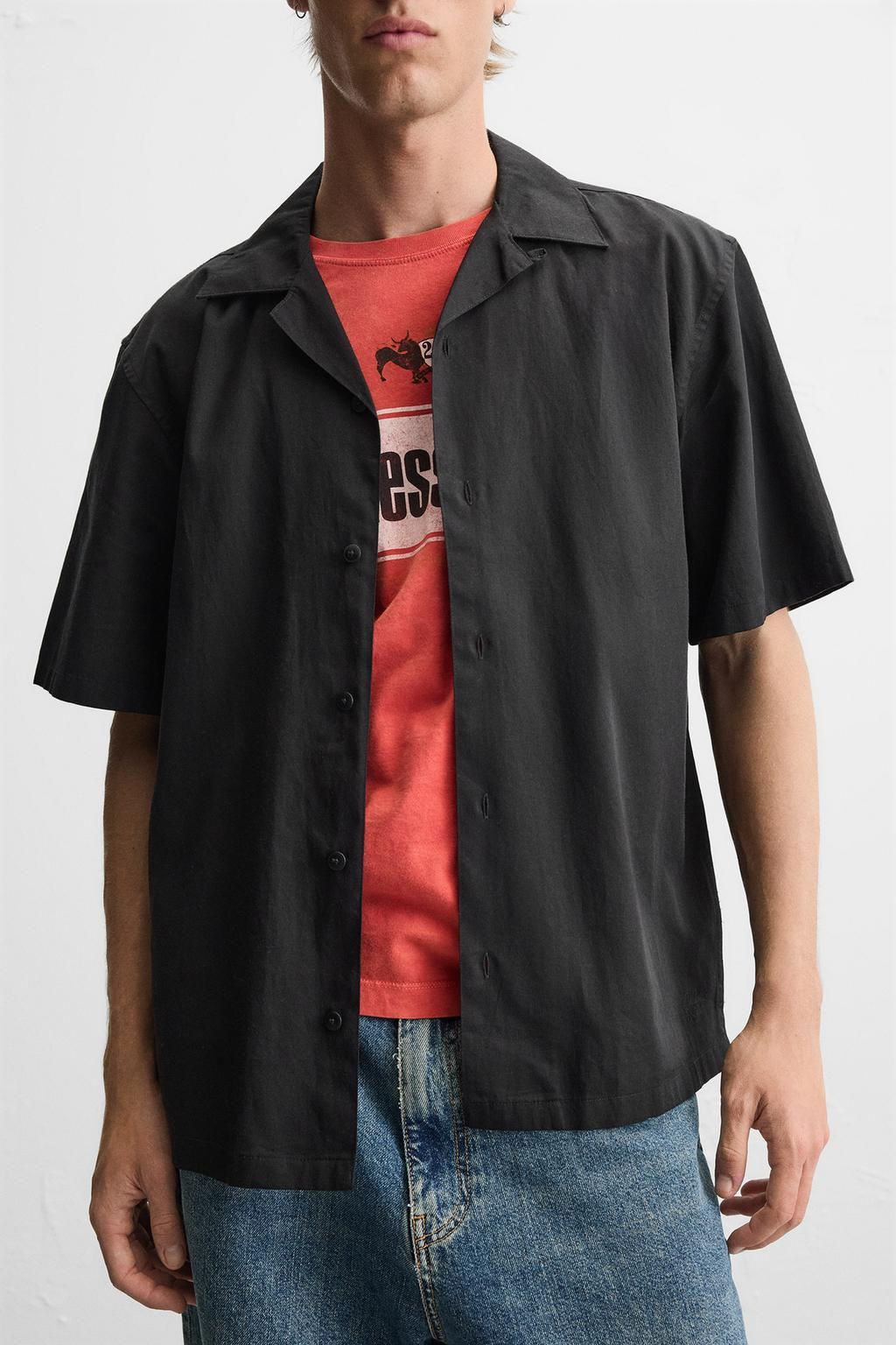 LYOCELL - COTTON SHIRT - Zara фото 21