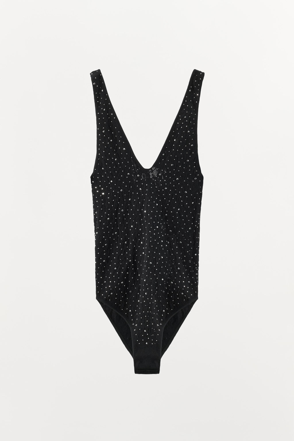 SEAMLESS LACE BODYSUIT WITH RHINESTONES - Zara фото 3