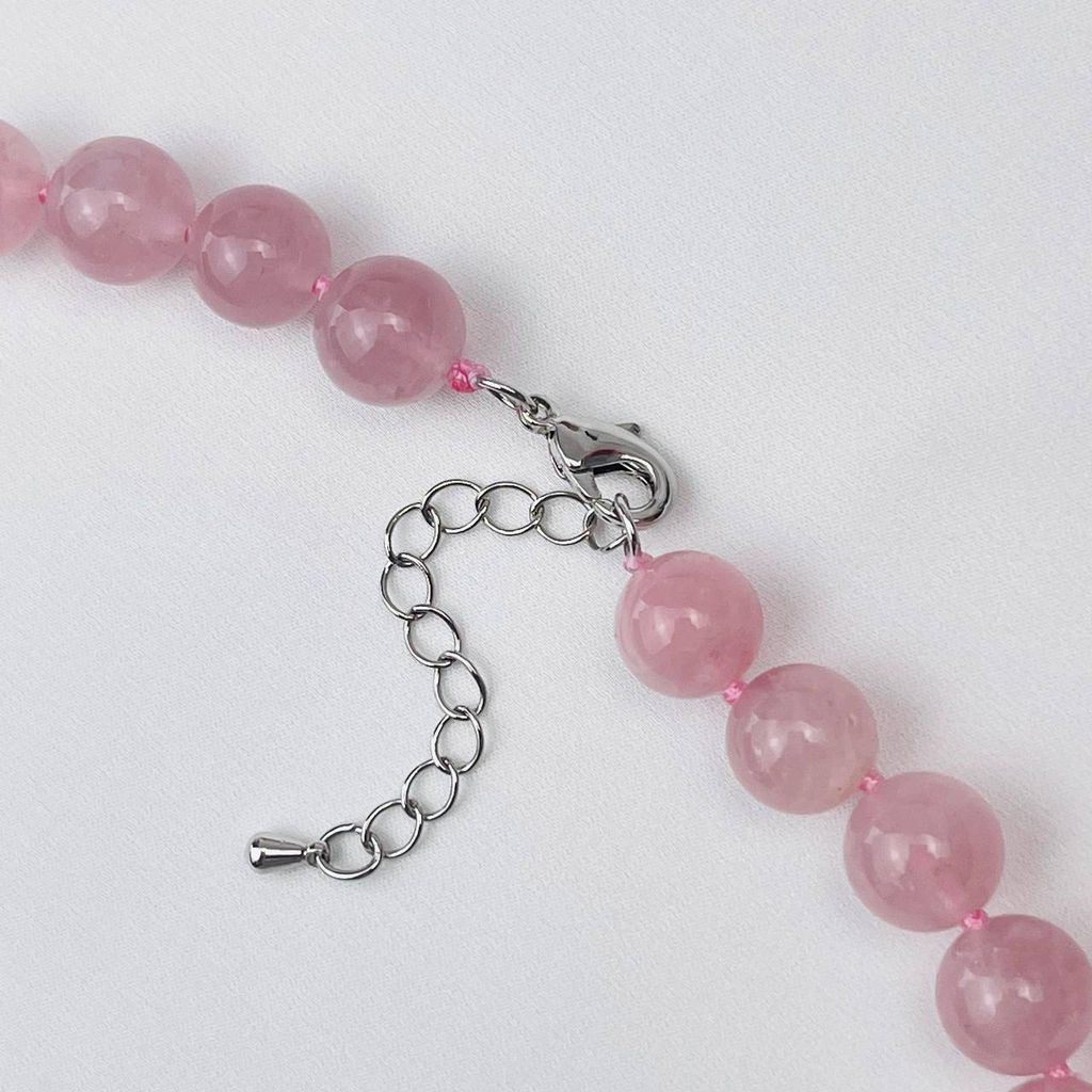 Бусы из мадагаскарского Розового кварца 45 см +