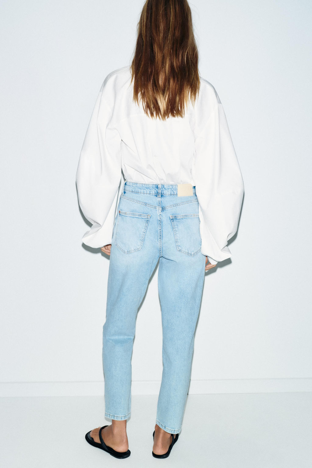 JEANS Z.01 MOM FIT TIRO ALTO / Azul claro - Zara фото 5