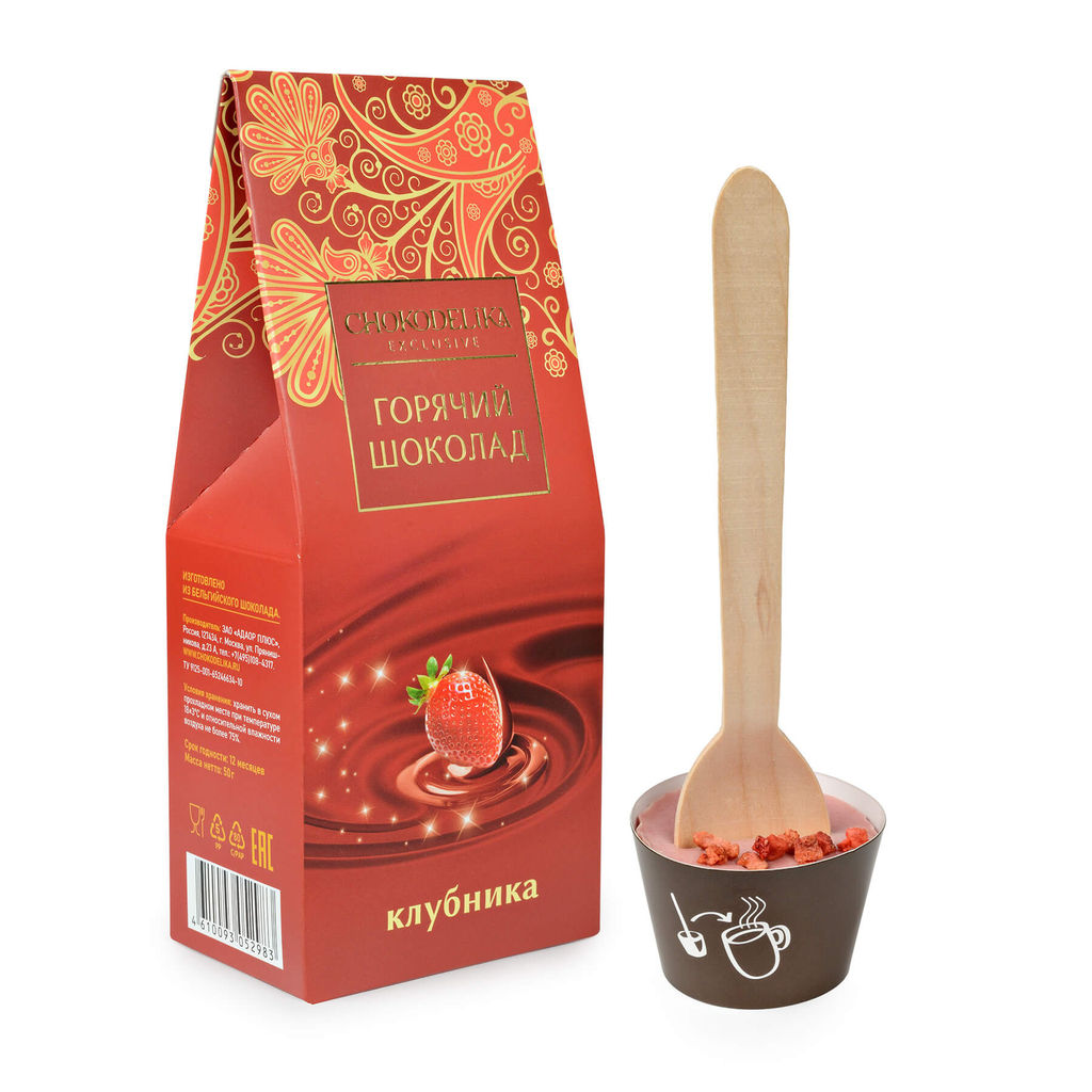 КЛУБНИКА коктейль с ложкой 50 гр - Chokodelika фото 3