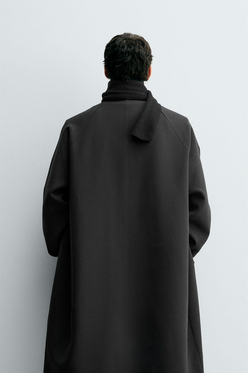 OVERSIZE WOOL BLEND TRENCH COAT - Zara фото 3