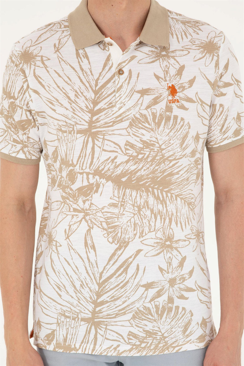 U. S. Polo Assn / Мужская футболка светло-хаки - U.s. polo assn фото 6