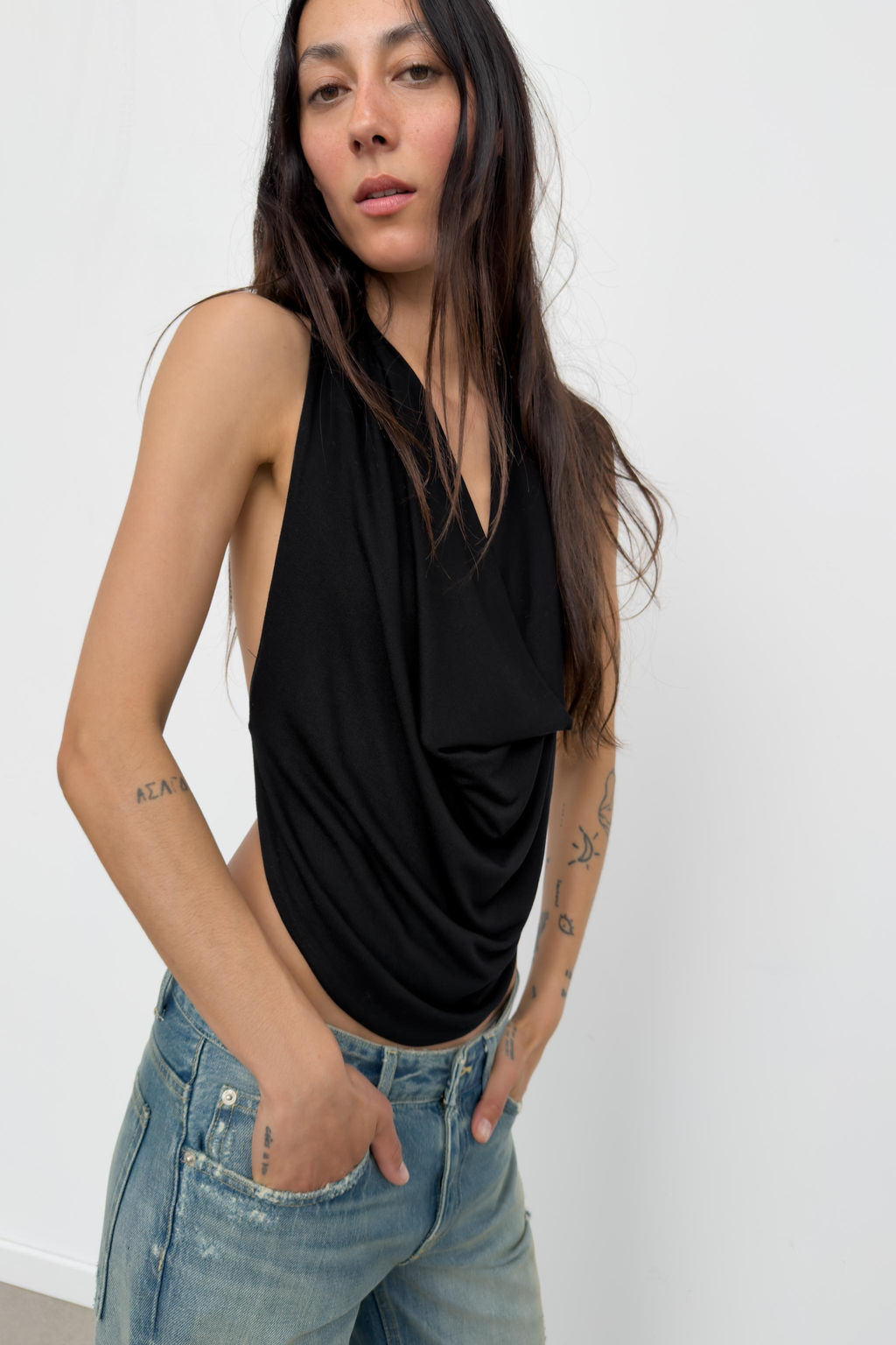 TOP HALTER DRAPEADO / Negro - Zara фото 2