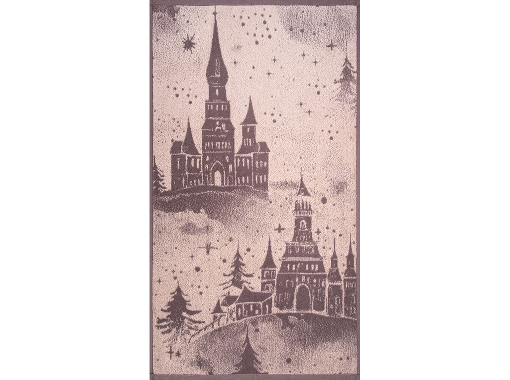 Полотенце махровое 6с103.412ж1 Зимняя сказка(т.с.мальв1) 50х90см