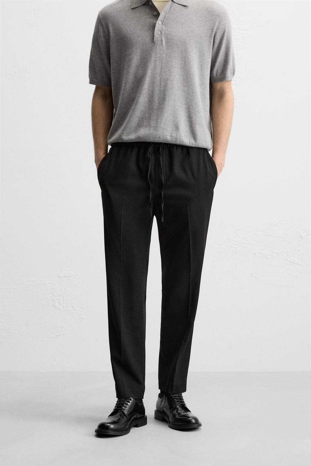 COMFORT FIT JOGGER WAIST TROUSERS - Zara фото 39