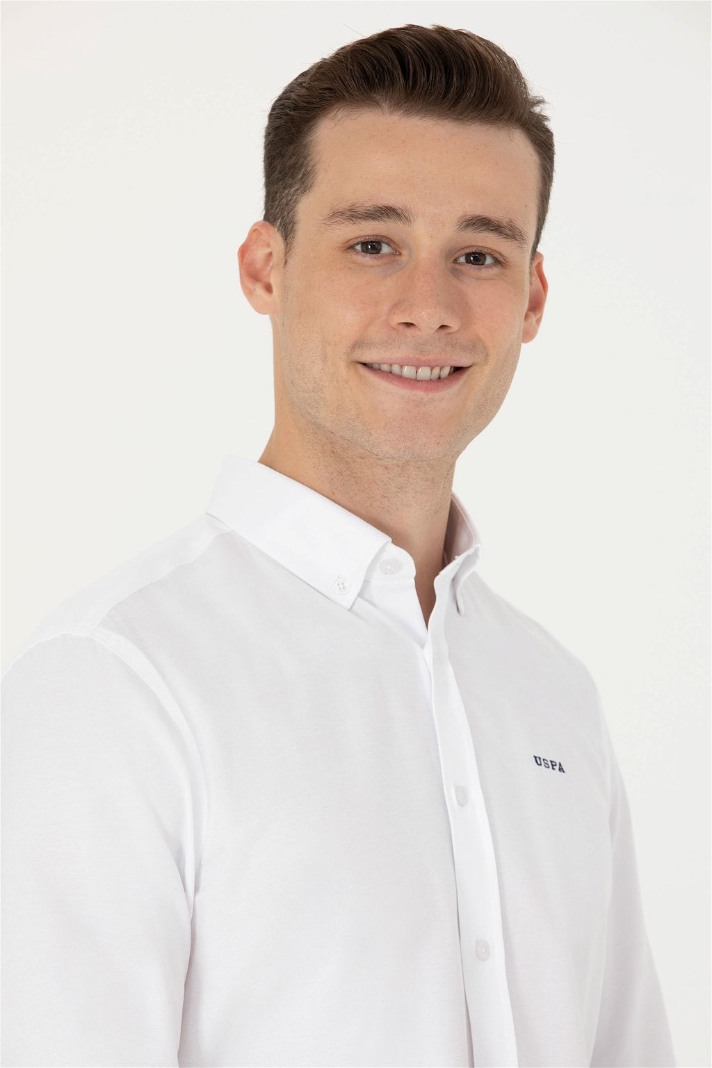 U. S. Polo Assn Мужская белая базовая рубашка с длинным рукавом - U.s. polo assn фото 2