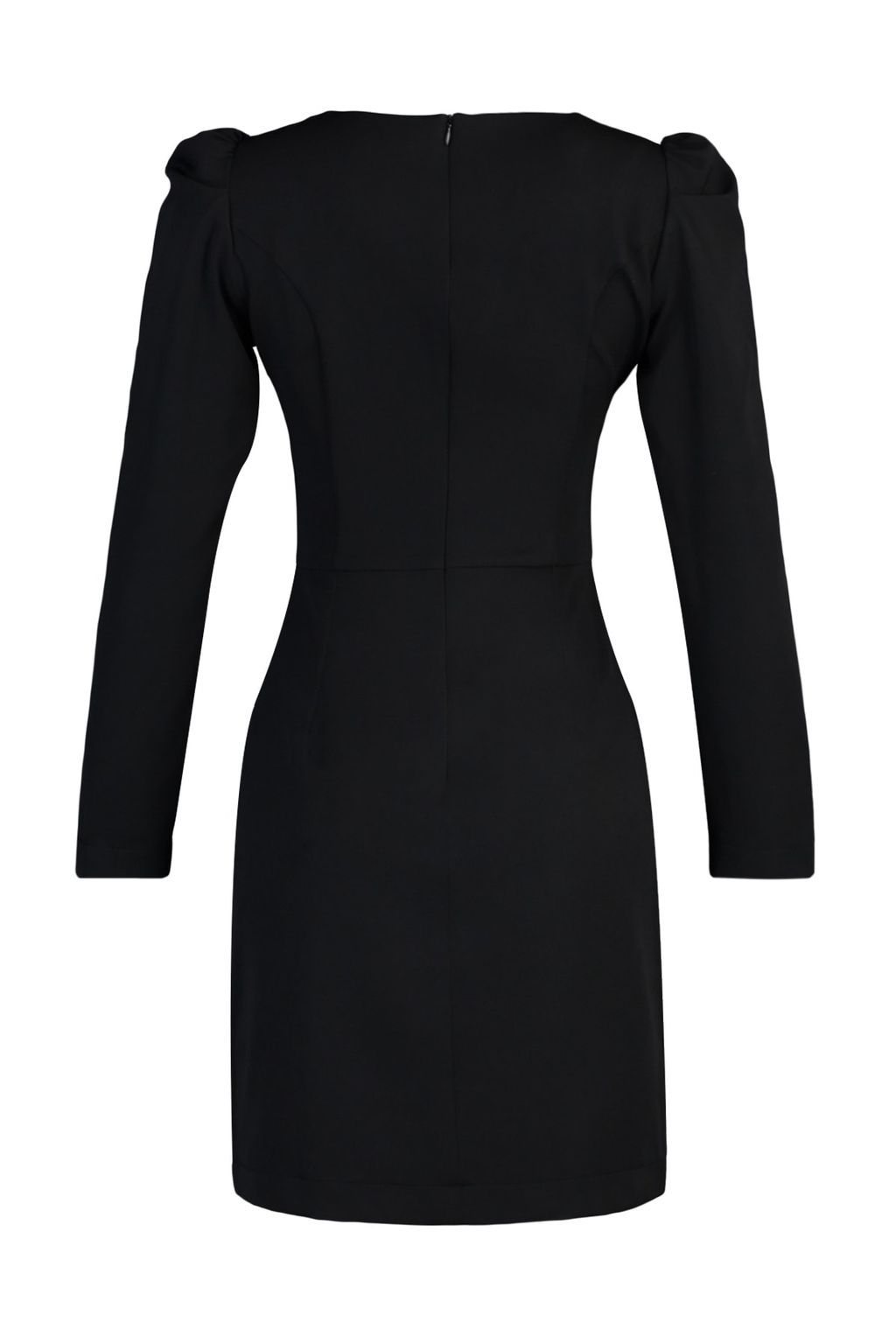 Siyah V Yaka Dokuma Elbise TWOAW23EL00352