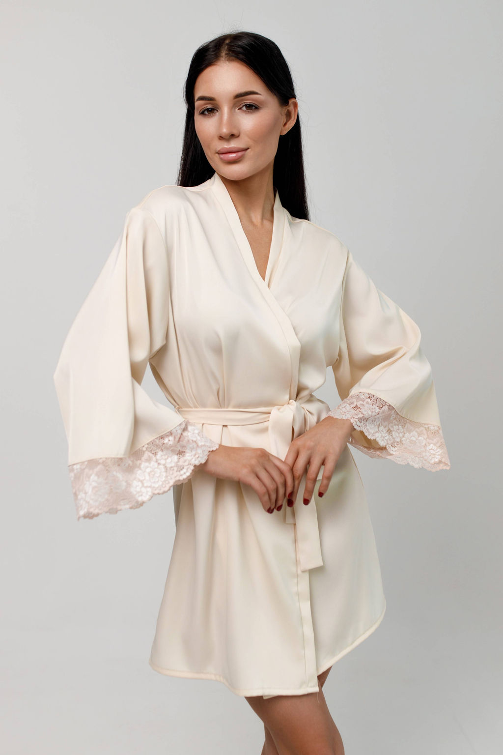 2518 БЕЖЕВЫЙ ХАЛАТ - Karolina фото 2