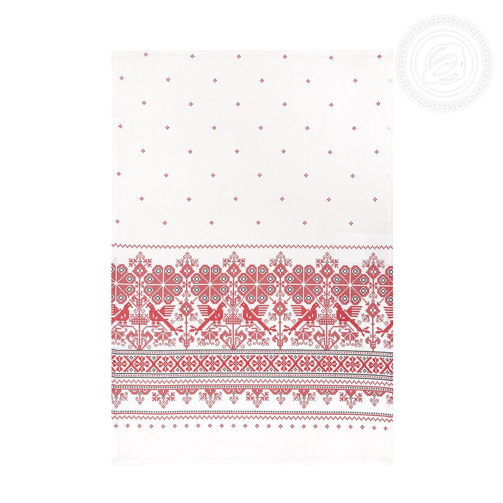Полотенце кухонное из рогожки "Вышивка русская" 50х70/1 шт. - 50*70 Полотенца из рогожки