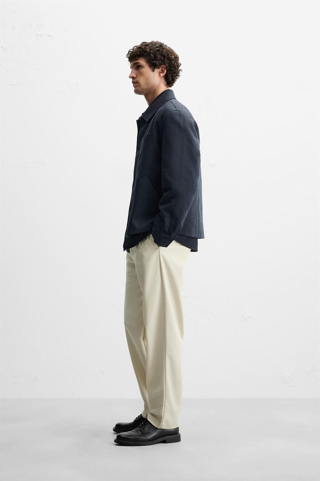 VISCOSE BLEND CHINO TROUSERS - Zara фото 4