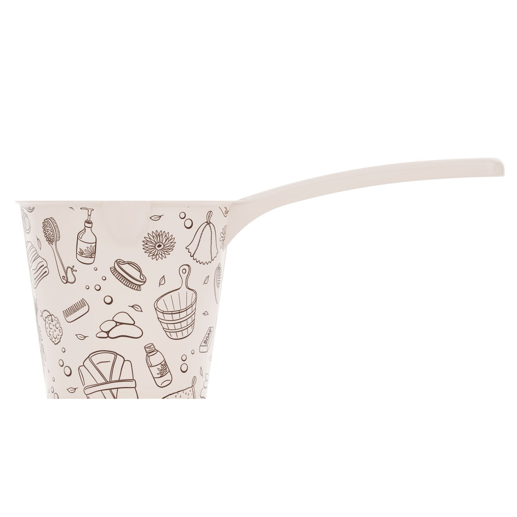 Ковш 1,5 л со сливом Русская банька, Конфетти (М8393) - Полимербыт фото 4