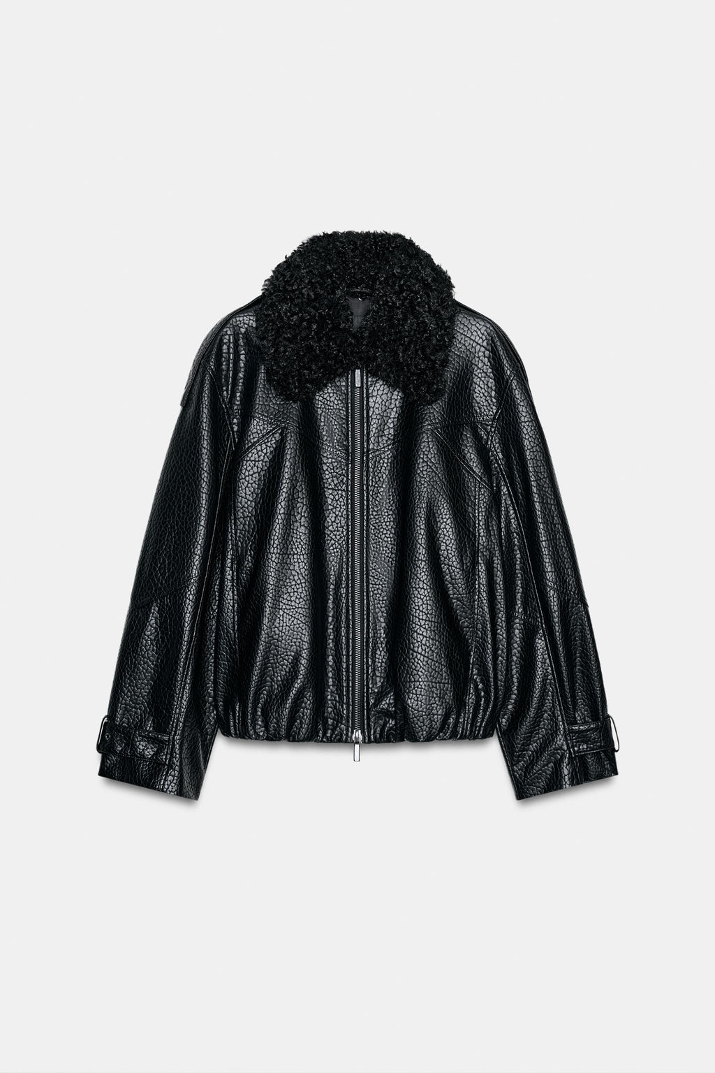 FAUX LEATHER BOMBER JACKET ZW COLLECTION - Zara фото 19