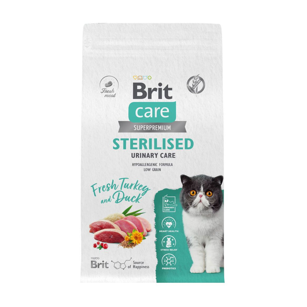 Сухой корм с индейкой и уткой для стерилизованных кошек "Cat Sterilised Urinary Care" 5066216