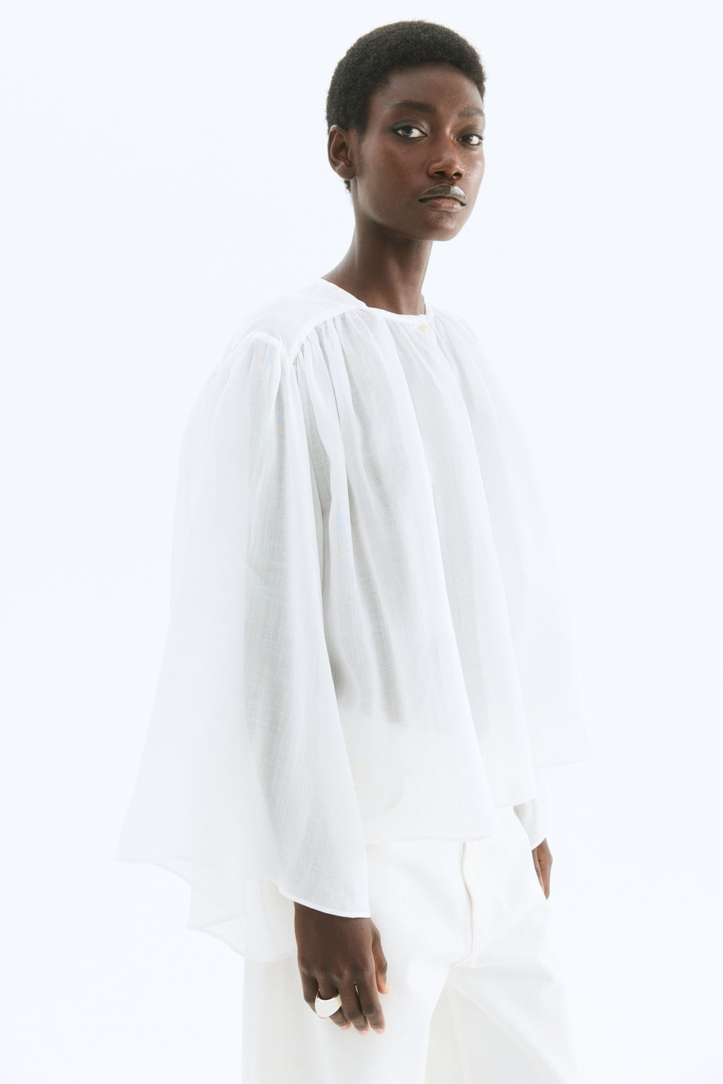 Blusa maxivolumen de ramio - H&m фото 2