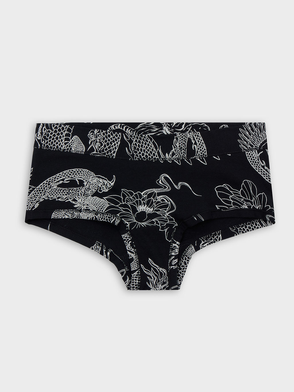 Цена за 2 штуки! Трусы шорты женские черные с принтом - Mark formelle фото 8