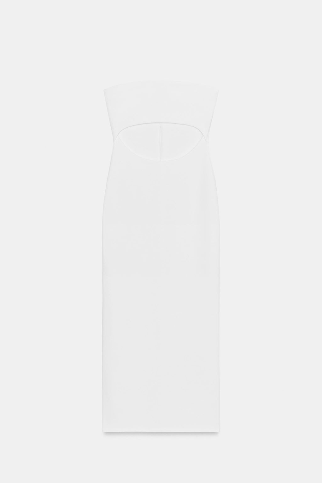 VESTIDO MIDI CUT OUT PUNTO STRETCH / Blanco - Zara фото 6