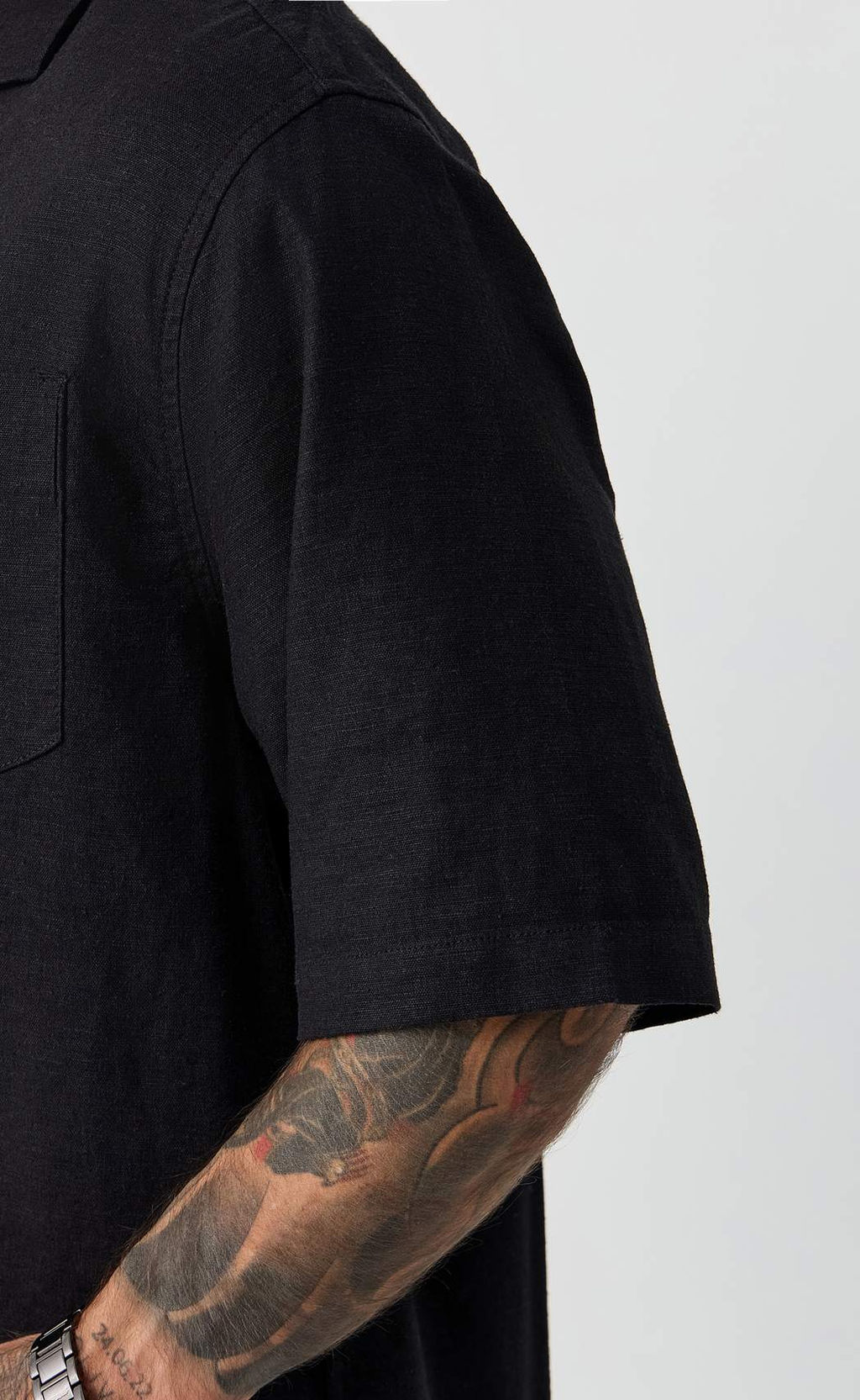 Рубашка к/р лен F611-0423 black - Fine joyce фото 6