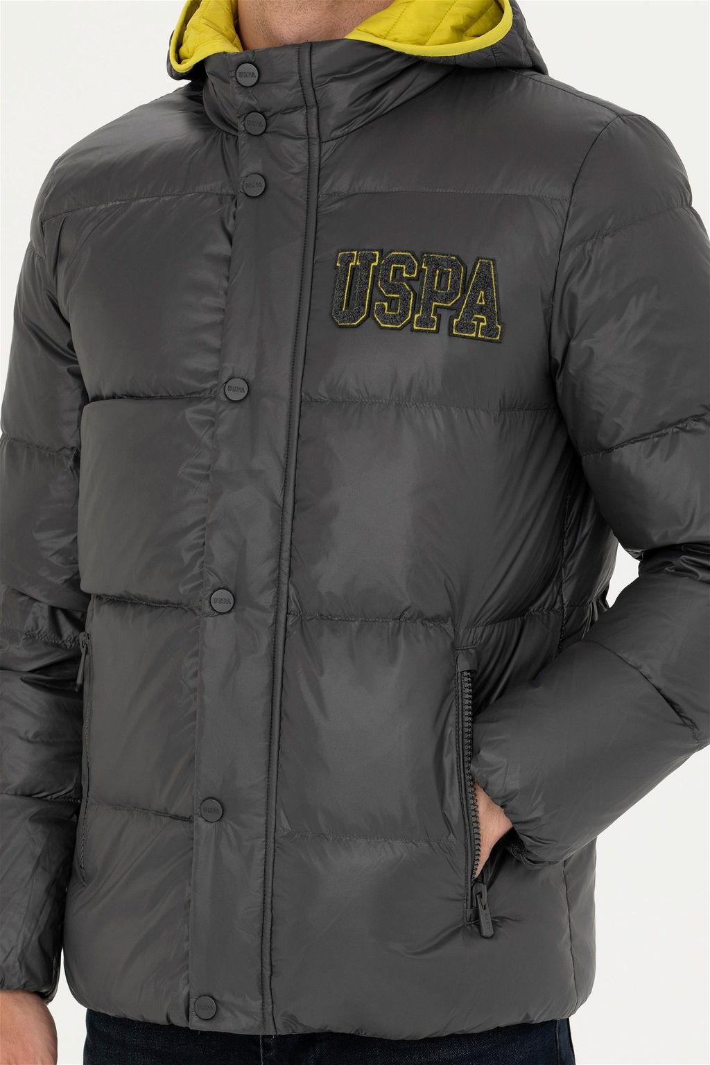 Мужское пальто антрацитового цвета Неожиданная скидка в корзине - U.s. polo assn фото 6