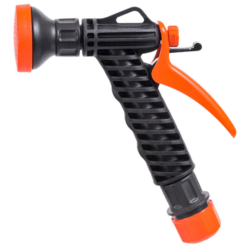 Душ-пистолет поливочный с универсальным штуцером для подключения шланга диаметром 1/2, с цанговым зажимом, требуемое давление в системе: 1-2 атм, пластик (Россия) - Домашняя мода фото 2
