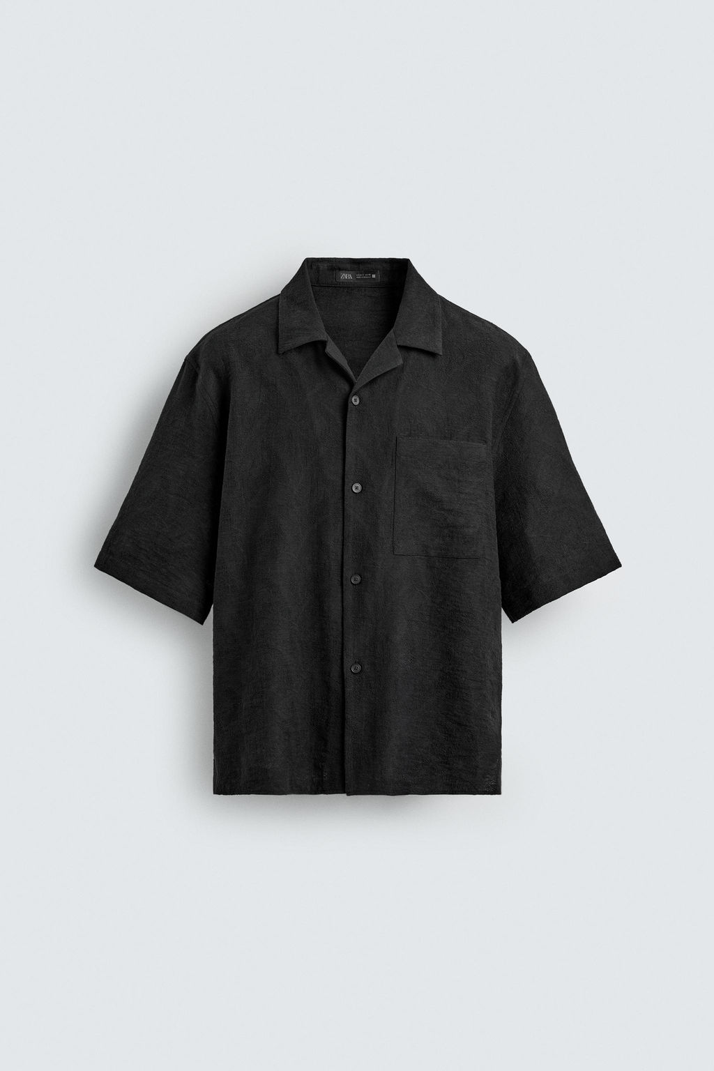 Рубашка Relaxed Fit Jacquard жаккардовая черная