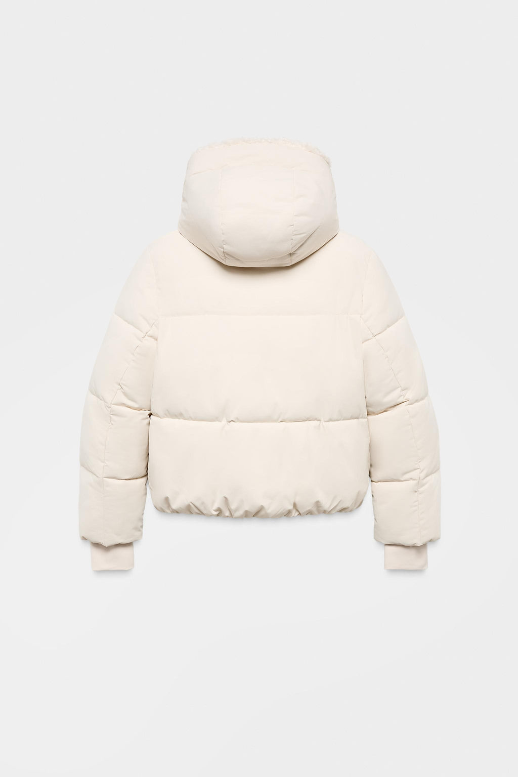 FAUX SHEARLING HOOD WATER-REPELLENT WINDPROOF ANORAK - Zara фото 20