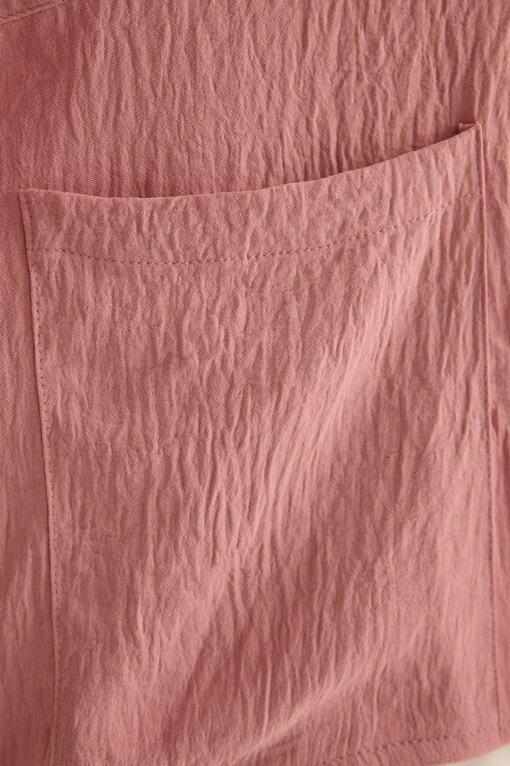 Ac?k Pembe Oversize/Genis Kal?p Fakir Kol Dokuma Gomlek TWOSS20GO0381