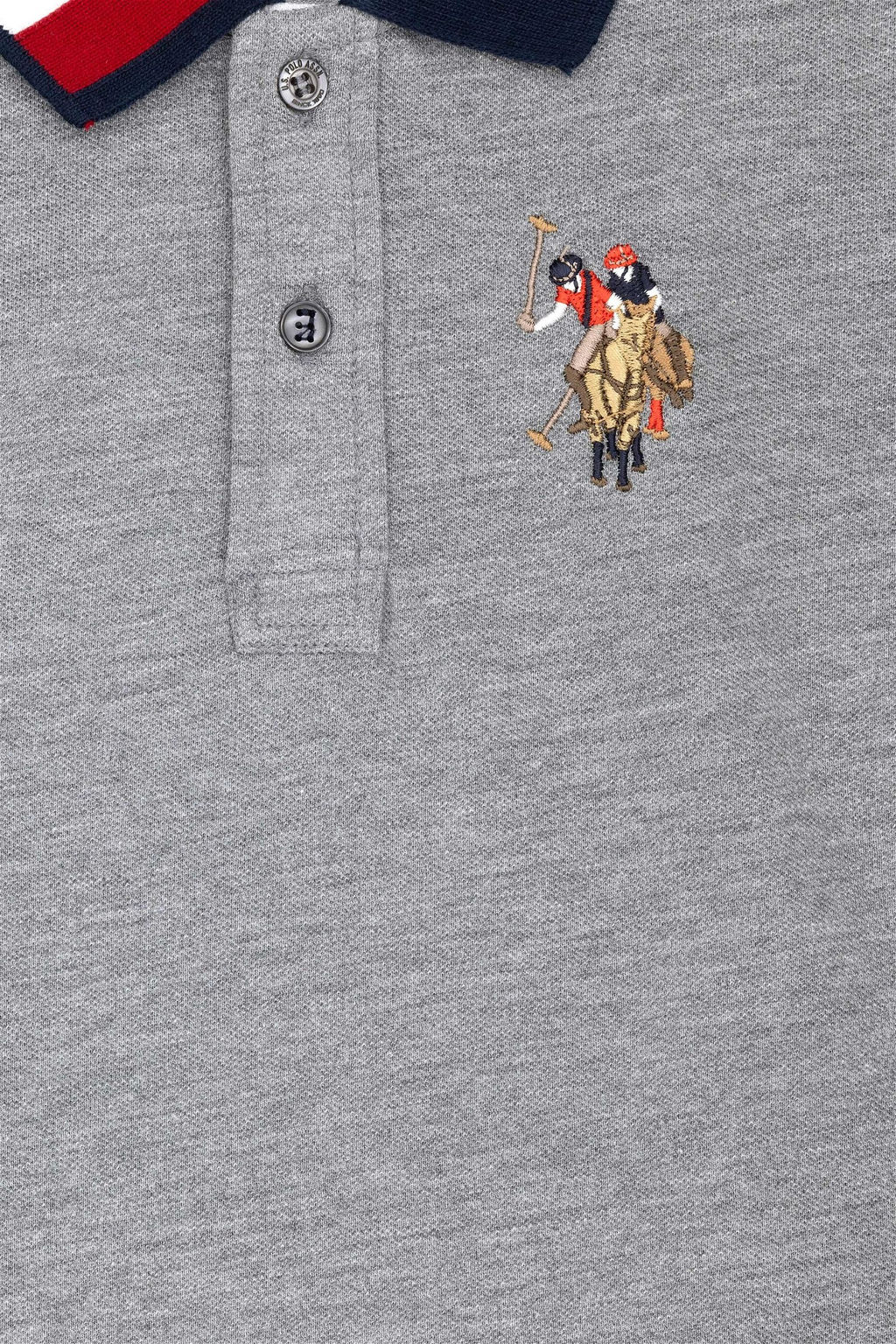 Серая меланжевая базовая толстовка для мальчика - U.s. polo assn фото 6