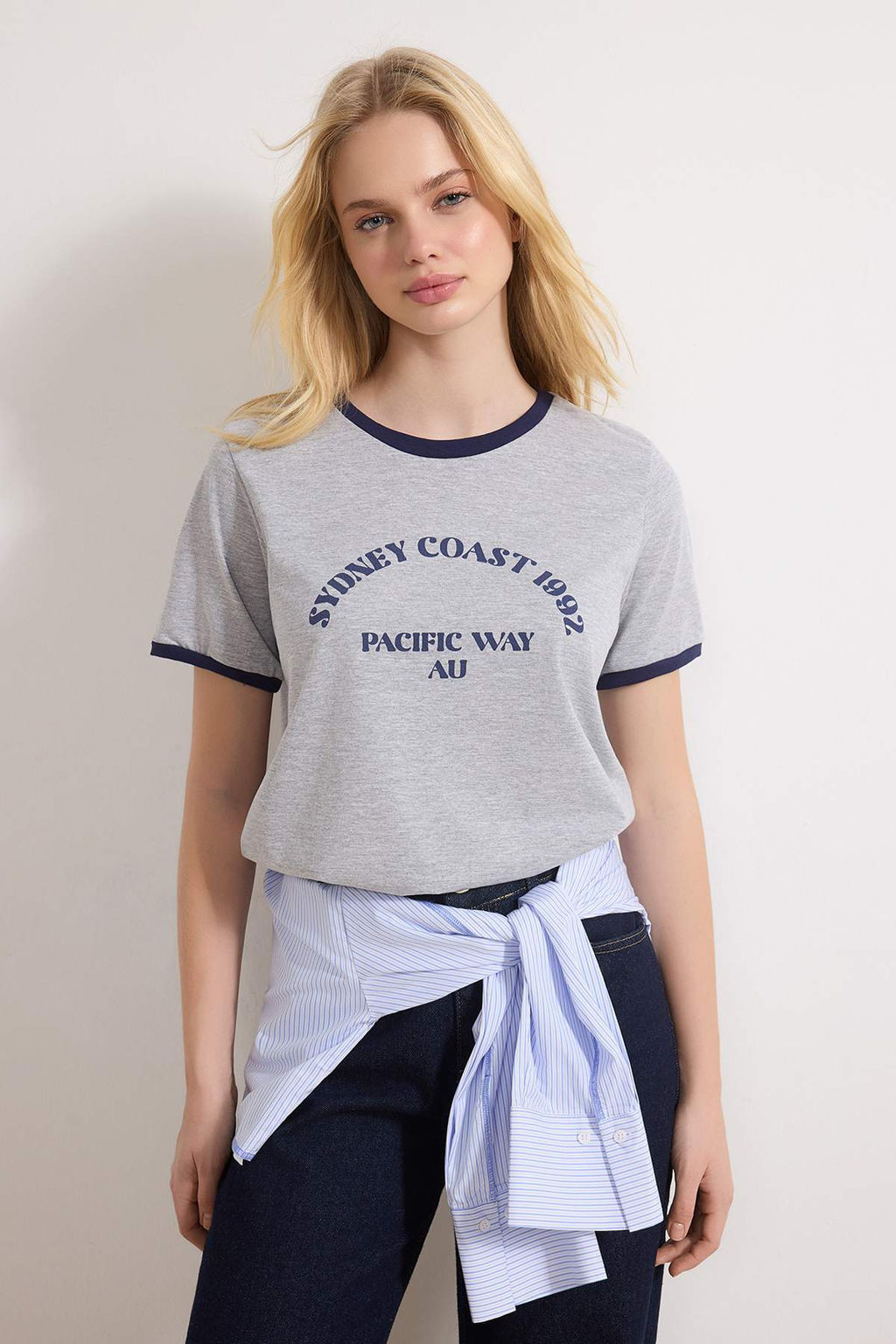 Gri Melanj Orme T-Shirt TWOSS24TS00105