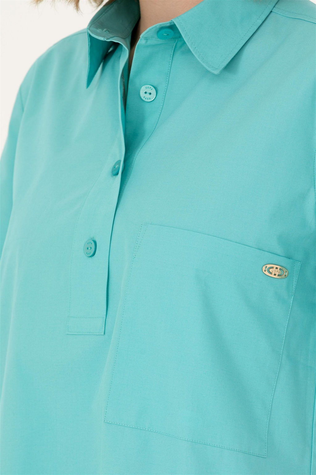 Женское мятное тканое платье - U.s. polo assn фото 7