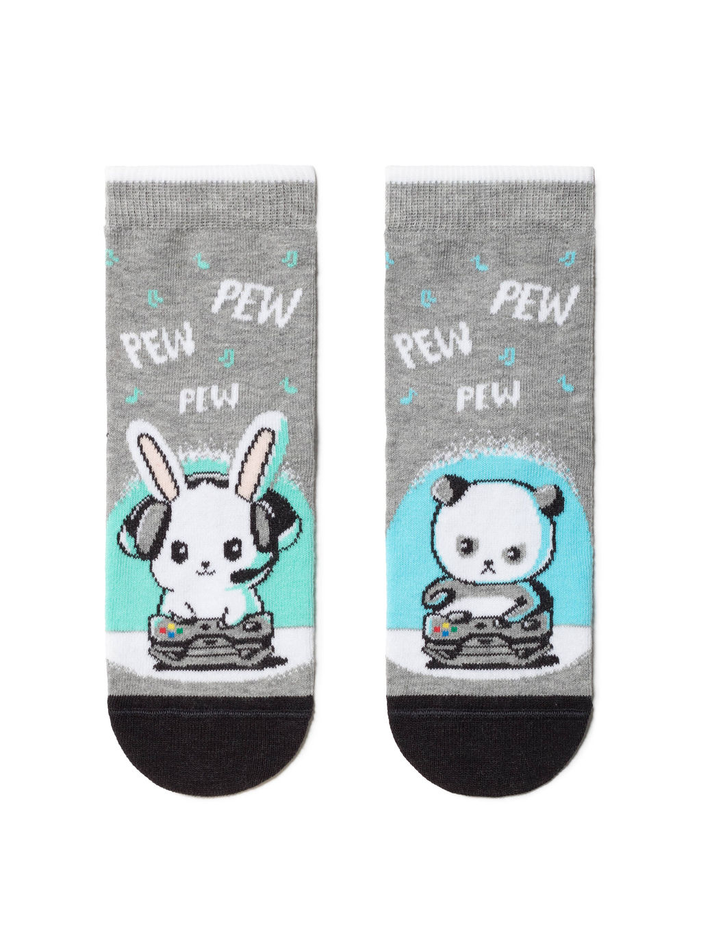 Цена за 2 пары Conte-kids Хлопковые носки "Веселые ножки" серый