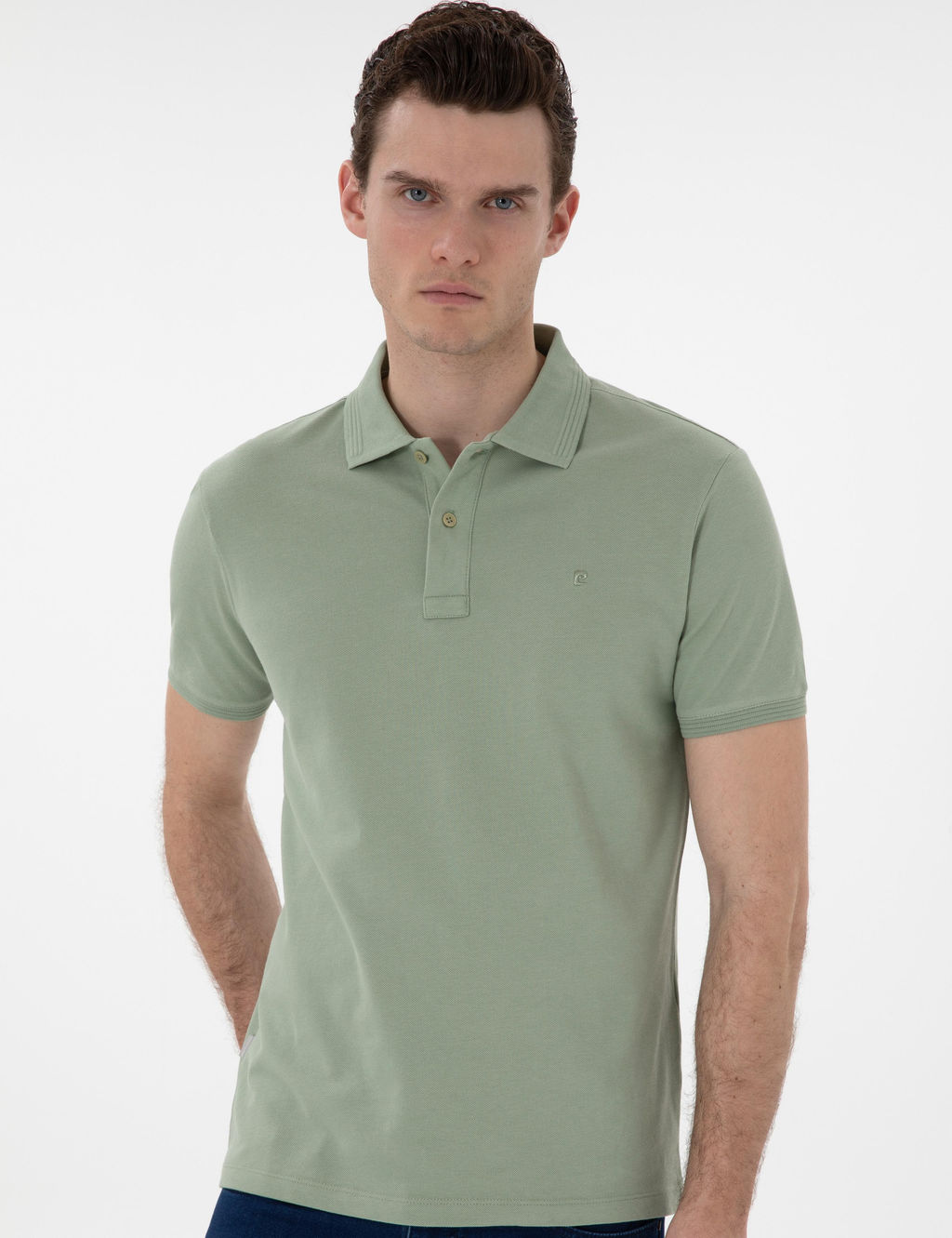 _a_la Ye_ili Slim Fit K_vr_lmaz Polo Yaka Basic Ti__rt - Pierre cardin фото 10