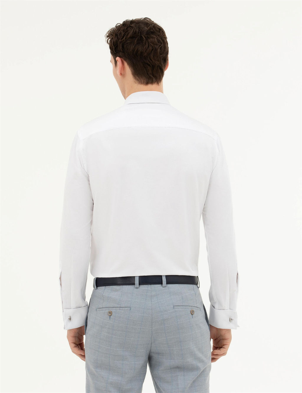 Beyaz Slim Fit Uzun Kollu Basic G_mlek - Pierre cardin фото 5