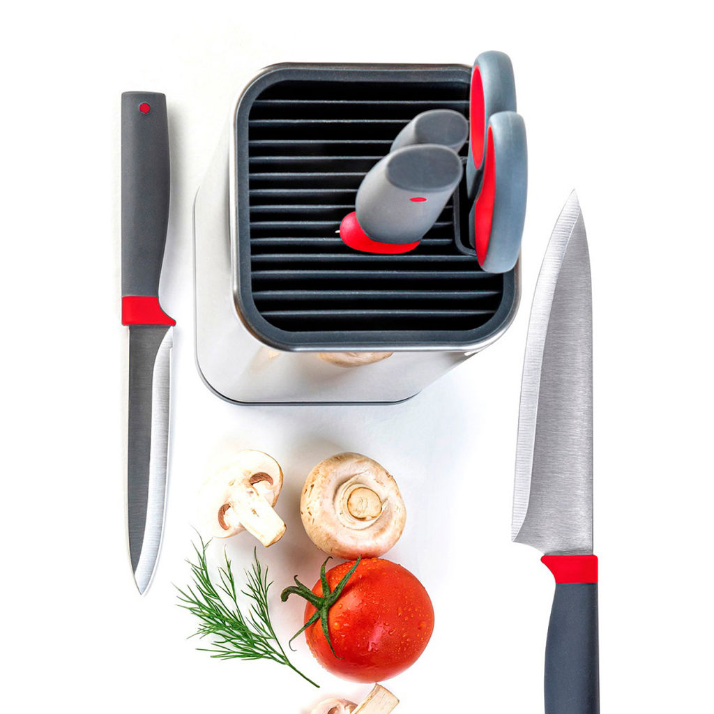 Набор ножей из нержавеющей стали Беррингтон 6пр, ручка из ударопрочного пластика с покрытием soft-touch, на подставке из нержавеющей стали, TalleR (Китай) - Домашняя Мода фото 2