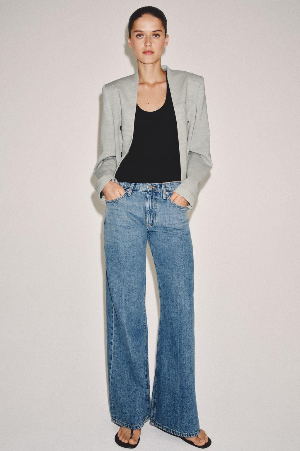 ZW COLLECTION LOW-RISE WIDE-LEG JEANS - Zara фото 10
