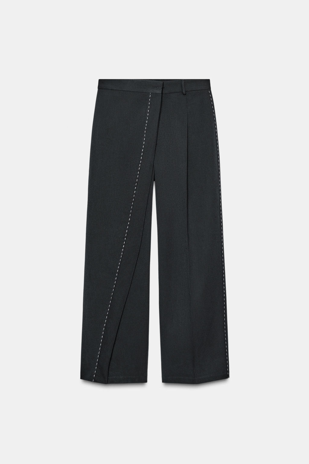 WRAPAROUND TROUSERS WITH TOPSTITCHING - Zara фото 8