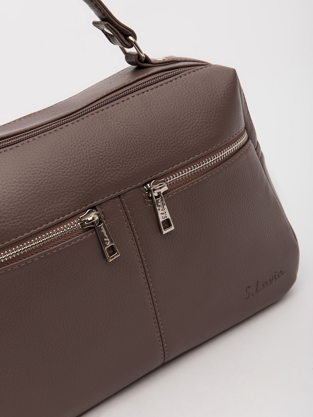 Серо-коричневый саквояж S.Lavia  фото 5