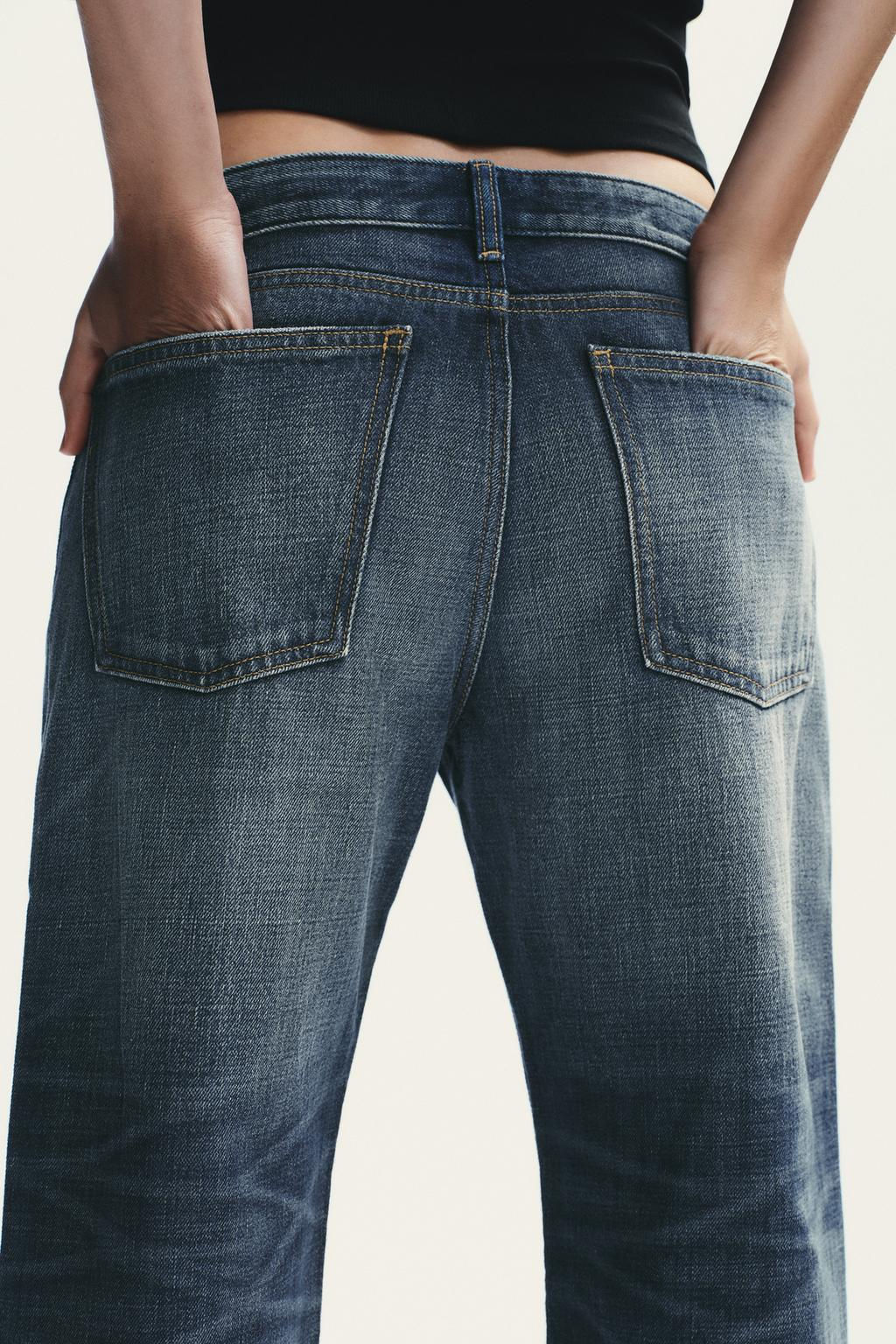 TRF STRAIGHT CROP MID-WAIST JEANS - Zara фото 8