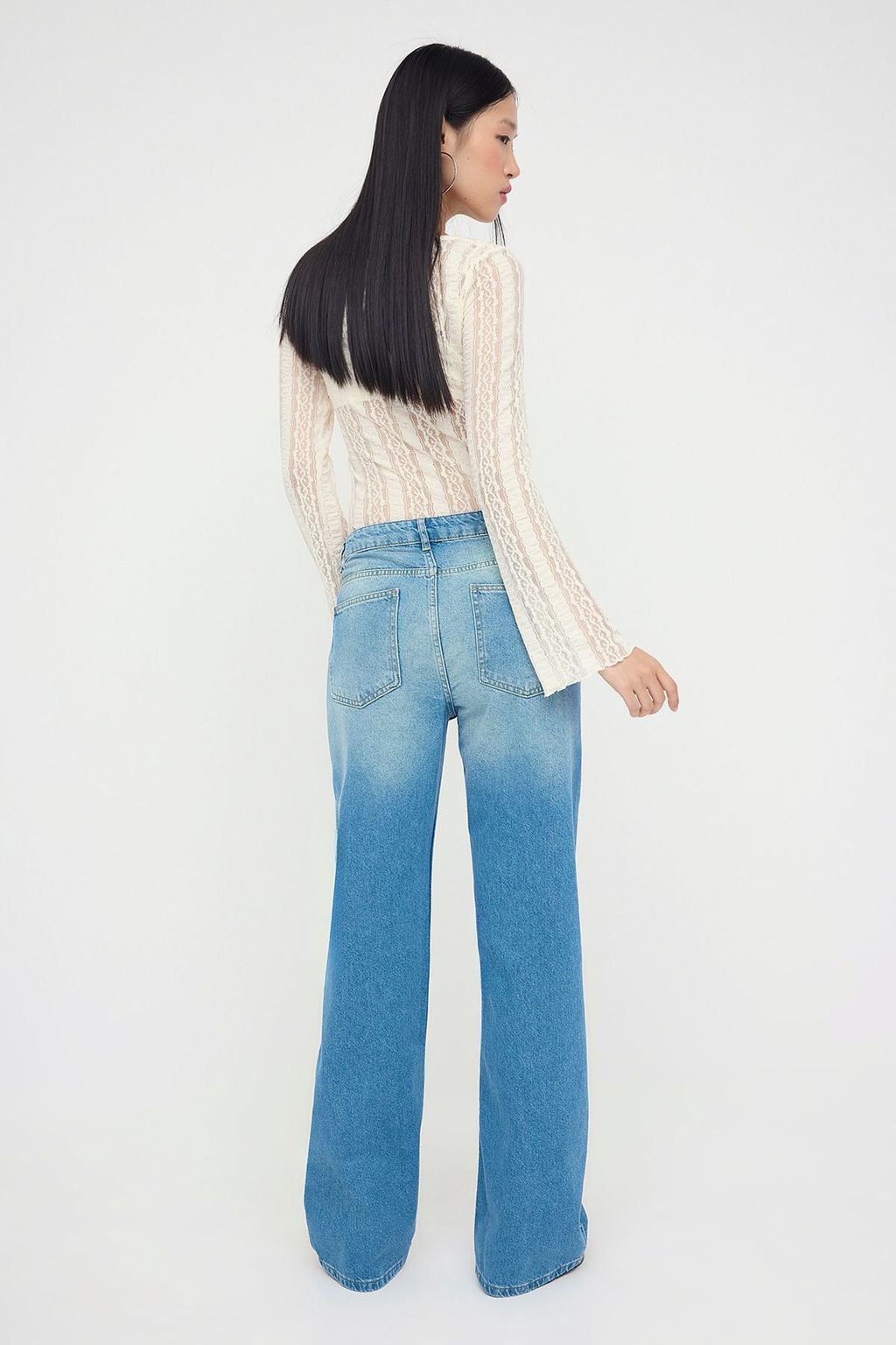 Teen Mavi Normal Bel Genis Paca Wide Leg Jeans TWOAW26JE00087