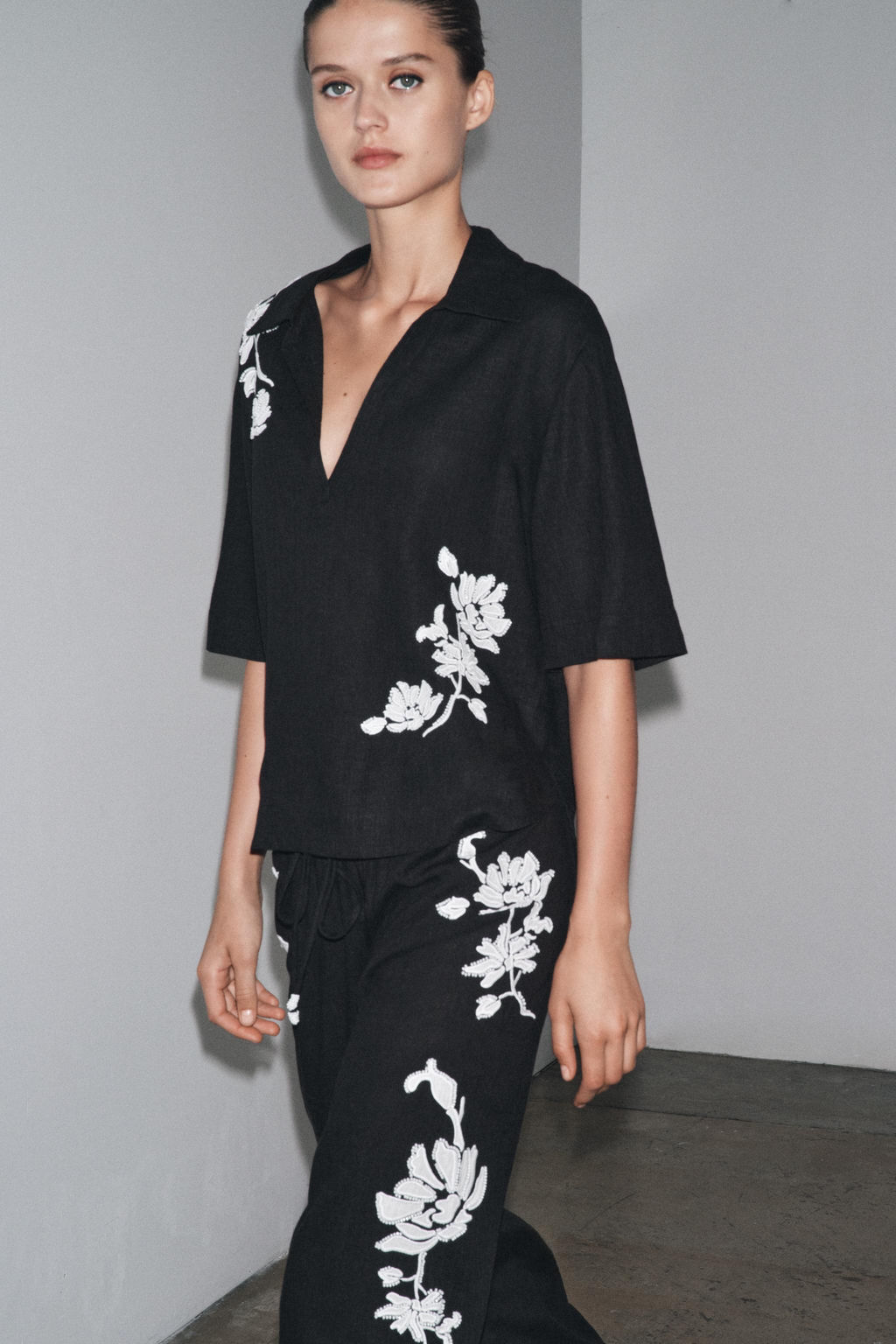 BEADED EMBROIDERY SHIRT ZW COLLECTION - Zara фото 12