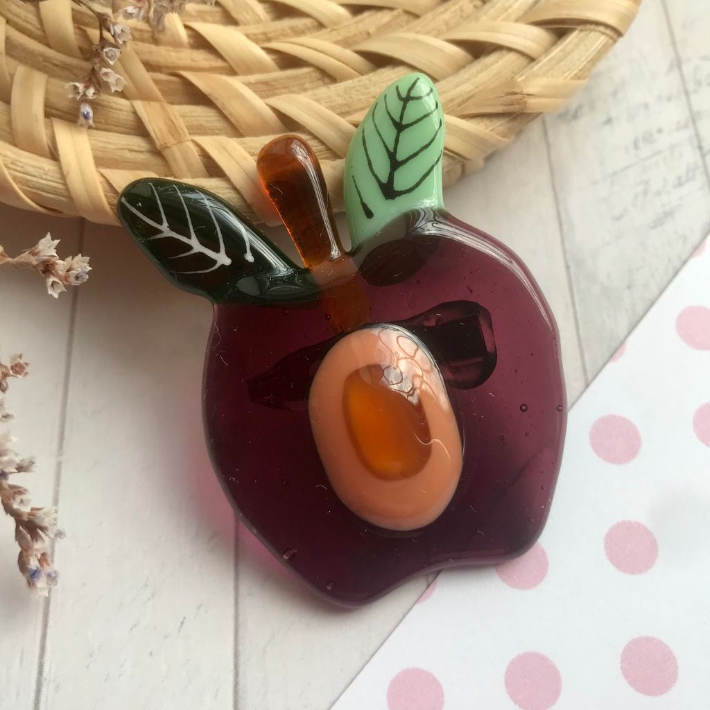 Брошь Слива - Стрекоза фото 2