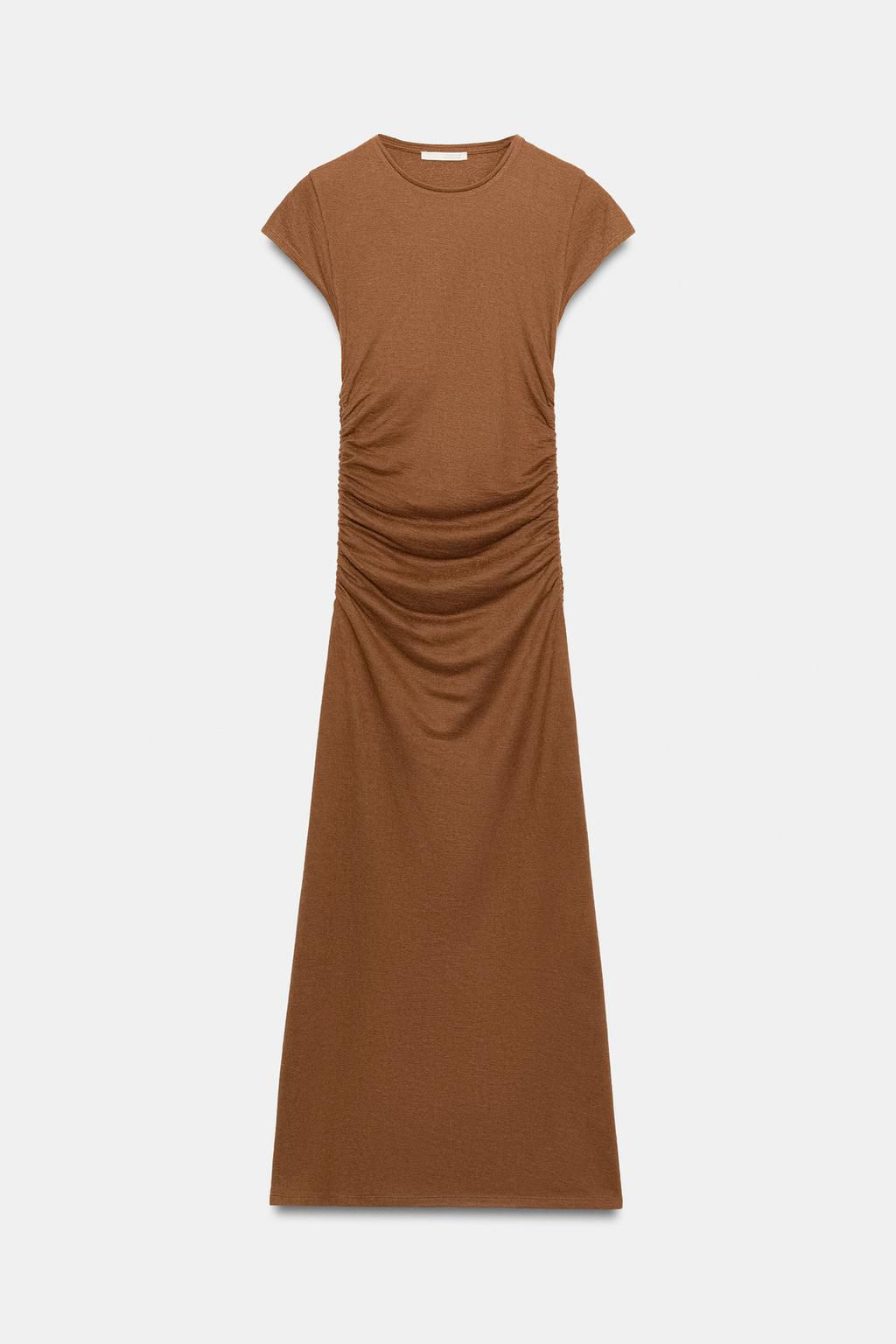 VESTIDO MIDI DRAPEADO / Arena - Zara фото 20