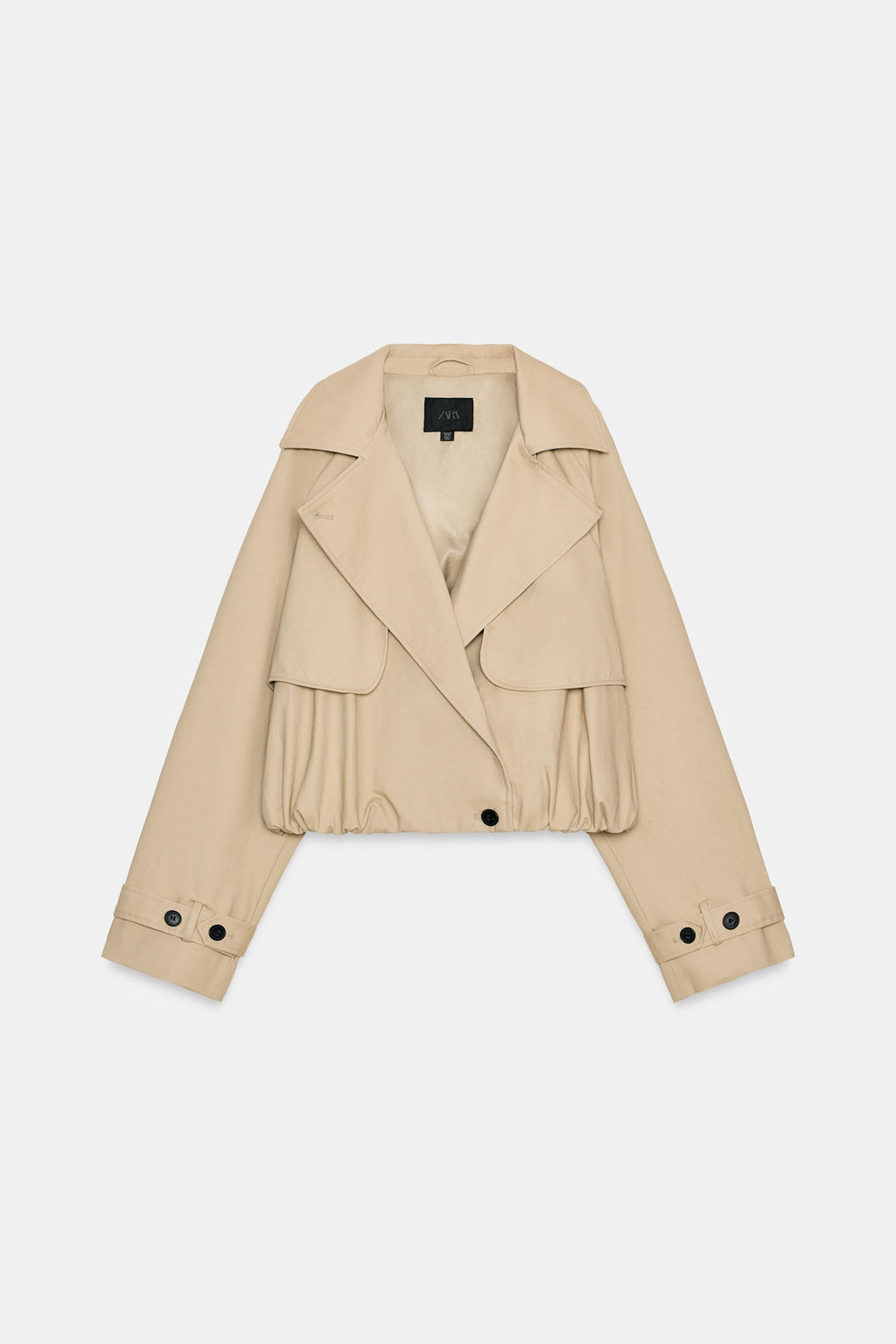 SHORT TRENCH COAT WITH BALLOON EFFECT - Zara фото 9