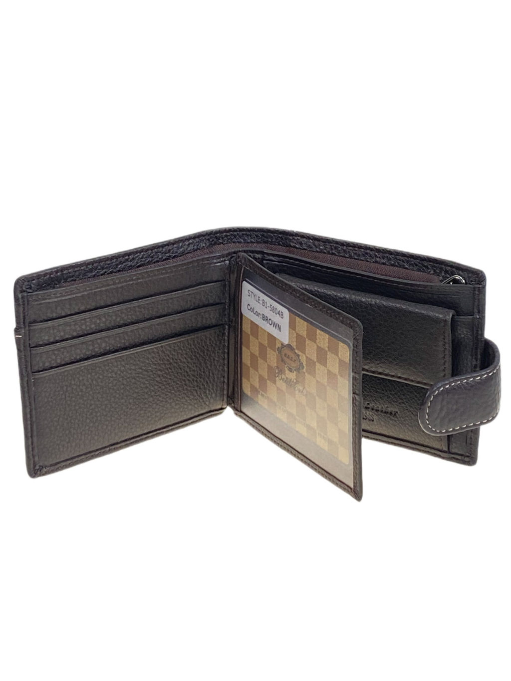 Портмоне мужское из натуральной кожи , цвет коричневый - Greta фото 2