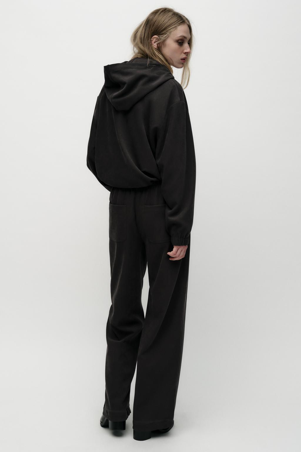 TEXTURED WIDE-LEG TROUSERS - Zara фото 6