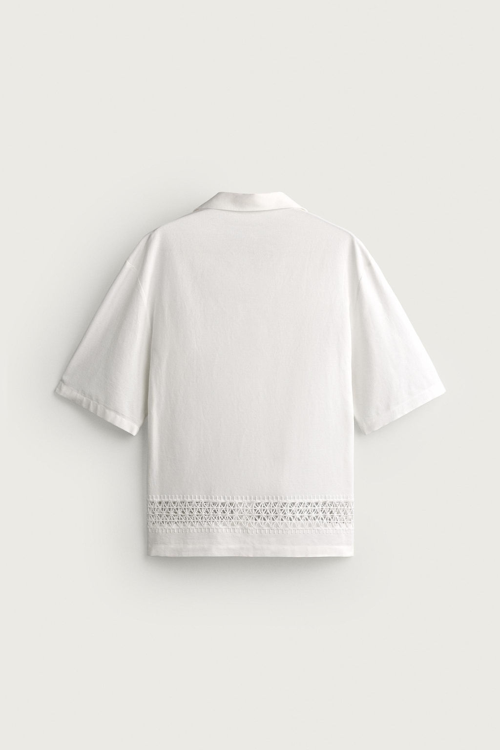 CAMISA RELAXED FIT CENEFA COMBINADA / Blanco roto - Zara фото 8