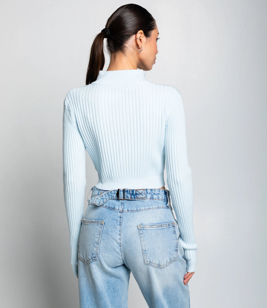 Джемпер #КТ1228, голубой