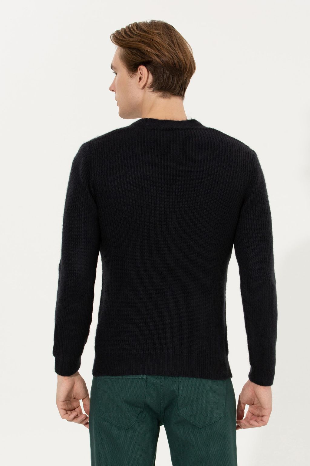 U. S. Polo Assn Мужской темно-синий трикотажный кардиган - U.s. polo assn фото 5