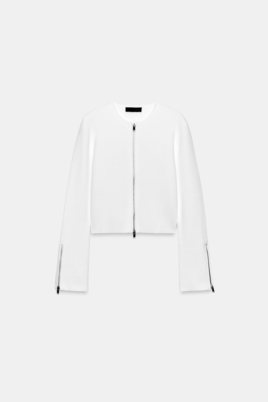CHAQUETA PUNTO CREMALLERAS / Blanco - Zara фото 4